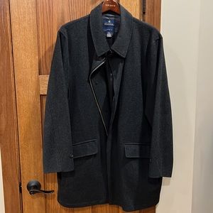 Brooks Brothers XL storm system wool car coat in charcoal gray.